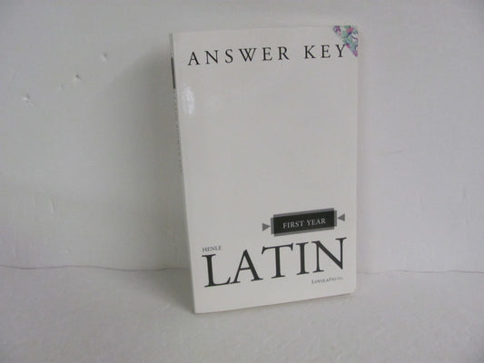 Henle First Year Latin Loyola Press Answer Key  Pre-Owned Latin Books