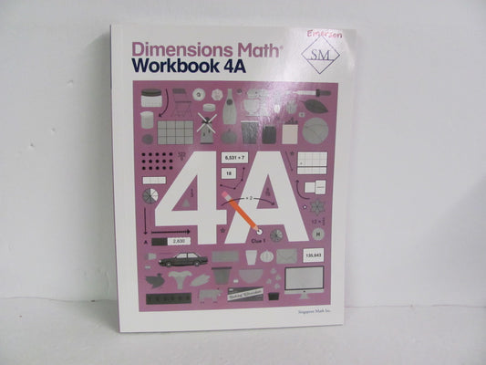 Dimensions Math Workbook 4A Singapore Workbook  Pre-Owned Mathematics Textbooks