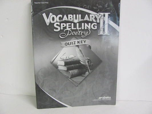 Vocabulary Spelling Poetry II Abeka Quiz Key Pre-Owned Spelling/Vocabulary Books