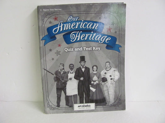 Our American Heritage Abeka Quiz/Test Key  Pre-Owned 3rd Grade History Textbooks