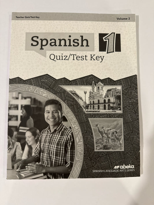 Spanish I Abeka Quiz/Test Key  Pre-Owned High School Spanish Books