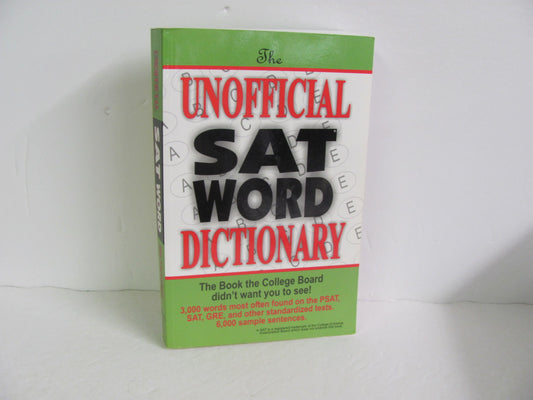 Unofficial SAT Word Dictionary New Monic Pre-Owned High School Testing Books