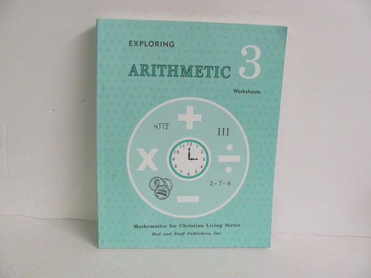 Arithmetic 3 Rod & Staff Worksheets  Pre-Owned 3rd Grade Mathematics Textbooks