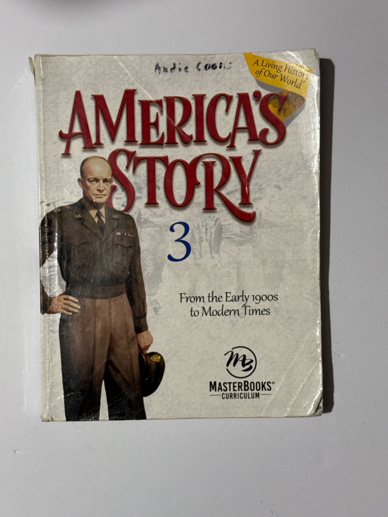 America's Story 3 MasterBooks Student Text  Pre-Owned History Textbooks