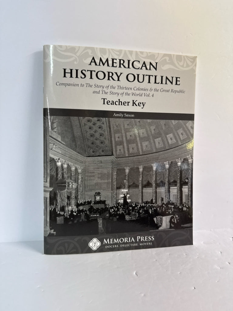 American History Outline Memoria Press Teacher Key  Pre-Owned Memoria Press
