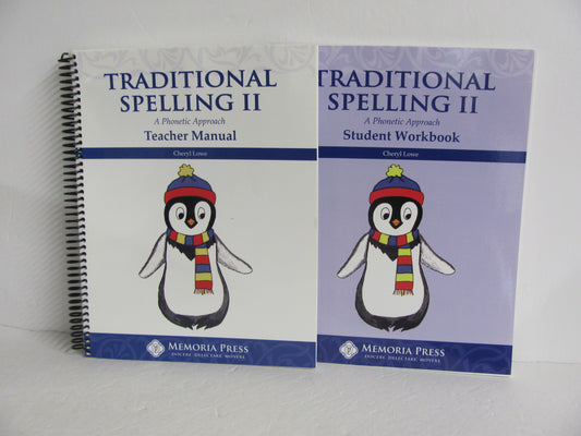 Traditional Spelling II Memoria Press Set  Pre-Owned Spelling/Vocabulary Books