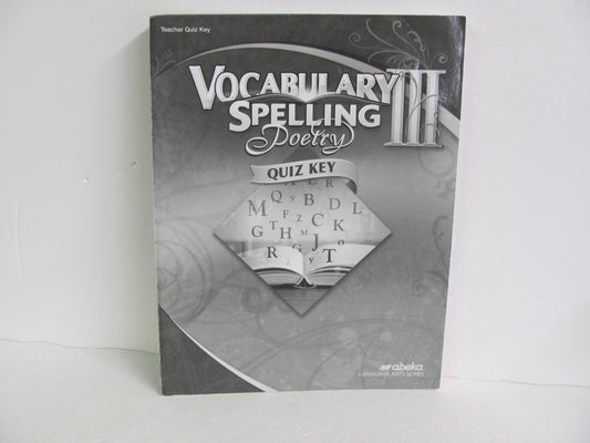 Vocabulary Spelling Poetry III Abeka 9th Grade Spelling/Vocabulary Books