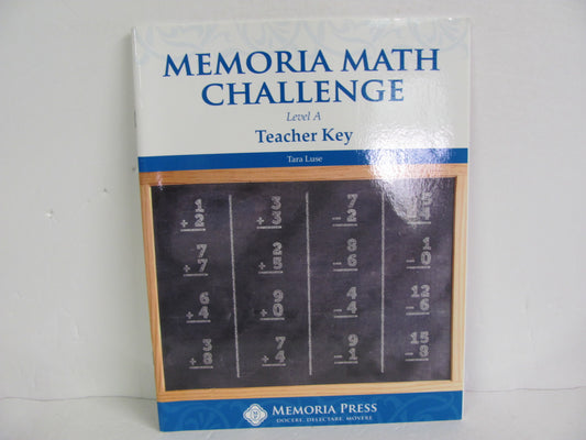 Memoria Math Challenge Memoria Press Elementary Mathematics Textbooks