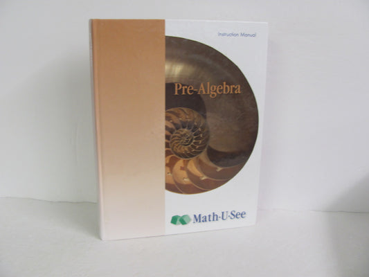 Pre Algebra Math U See Instruction Manual  Pre-Owned Demme Mathematics Textbooks