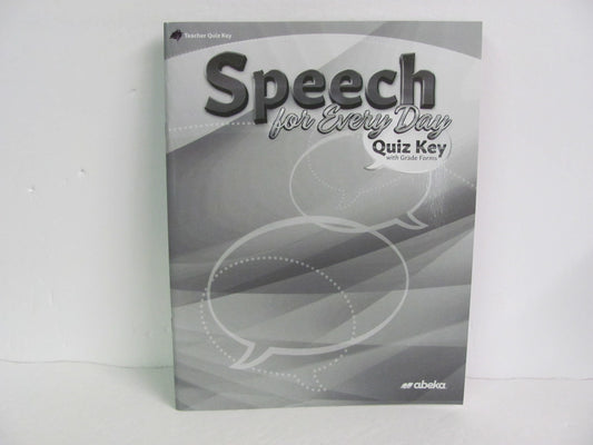 Speech for Every Day Abeka Quiz Key Pre-Owned High School Electives (Books)