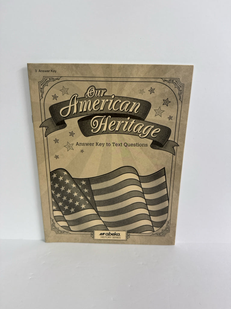 Our American Heritage Abeka Answer Key  Pre-Owned 3rd Grade History Textbooks