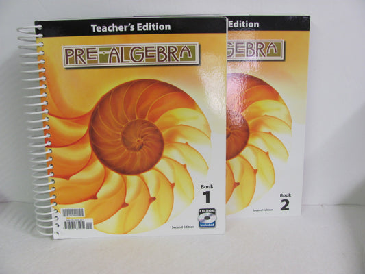 Pre Algebra BJU Press Teacher Edition  Pre-Owned 8th Grade Mathematics Textbooks
