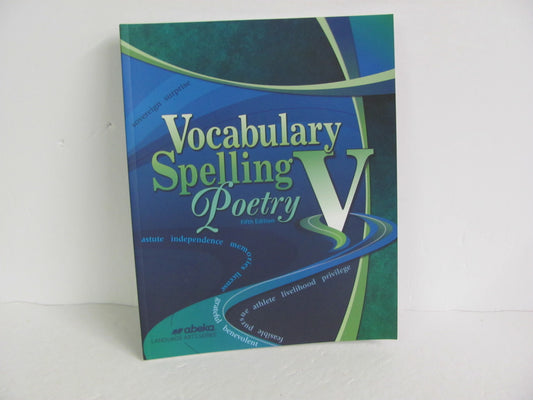 Vocabulary Spelling Poetry V Abeka 11th Grade Spelling/Vocabulary Books