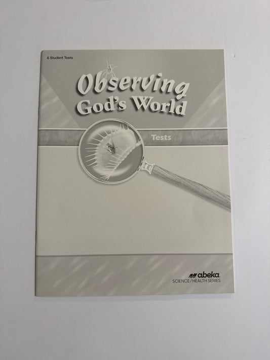 Observing God's World Abeka Tests  Pre-Owned 6th Grade Science Textbooks