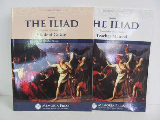 The Iliad Memoria Press Set  Pre-Owned Homer High School Fiction Books