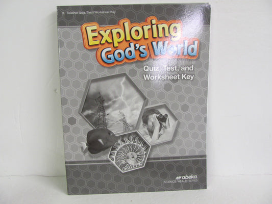 Exploring God's World Abeka Quiz/Test Key  Pre-Owned 3rd Grade Science Textbooks