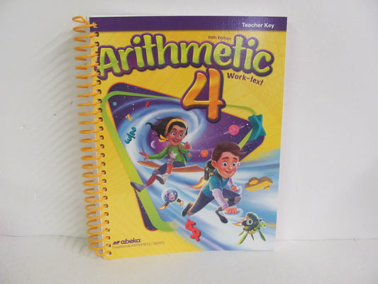 Arithmetic 4 Abeka Teacher Key  Pre-Owned 4th Grade Mathematics Textbooks