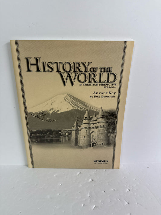 History of the World Abeka Answer Key  Pre-Owned 7th Grade History Textbooks