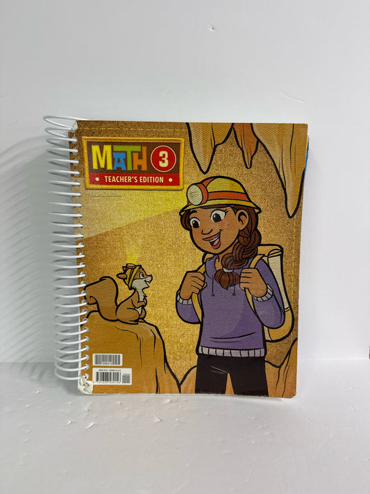 Math 3 BJU Press Teacher Edition  Pre-Owned 3rd Grade Mathematics Textbooks