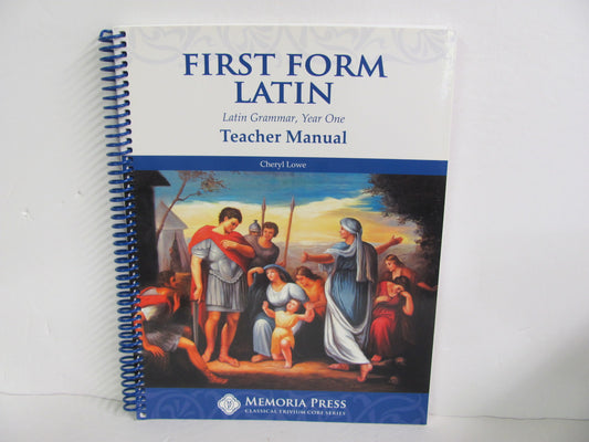 First Form Latin Memoria Press Teacher Manual  Pre-Owned Latin Books