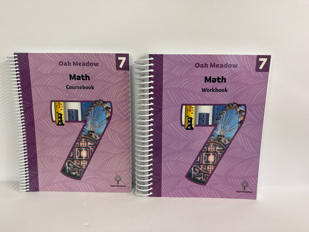 Math 7 Oak Meadow Set  Pre-Owned 7th Grade Mathematics Textbooks