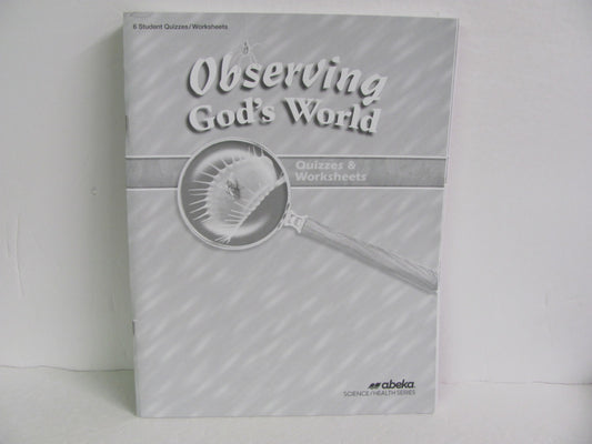 Observing God's World Abeka Quizzes/Worksheets Pre-Owned Science Textbooks
