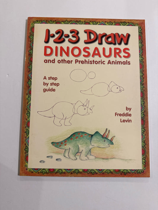 1-2-3 Draw Dinosaurs Peel Productions Pre-Owned Levin Elementary Art Books