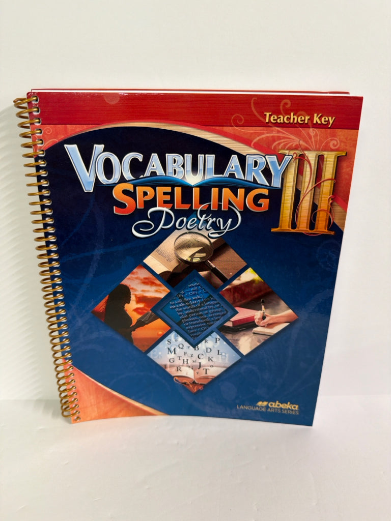 Vocabulary Spelling Poetry III Abeka Teacher Key  Pre-Owned Language Textbooks