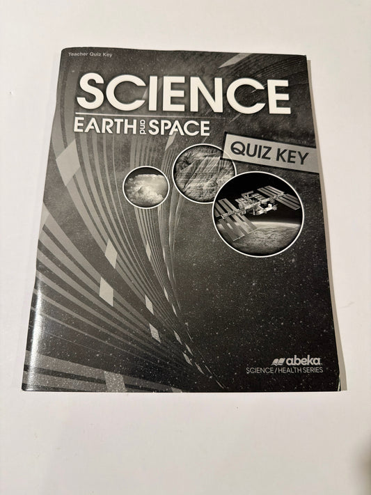 Earth and Space Abeka Quiz Key Pre-Owned 8th Grade Science Textbooks