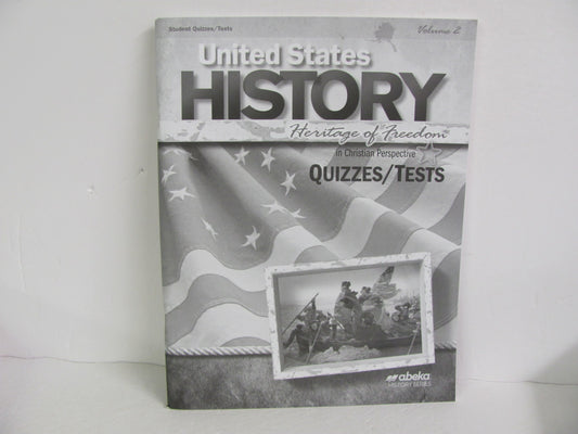 United States History Vol 2 Abeka Quizzes/Tests  Pre-Owned History Textbooks
