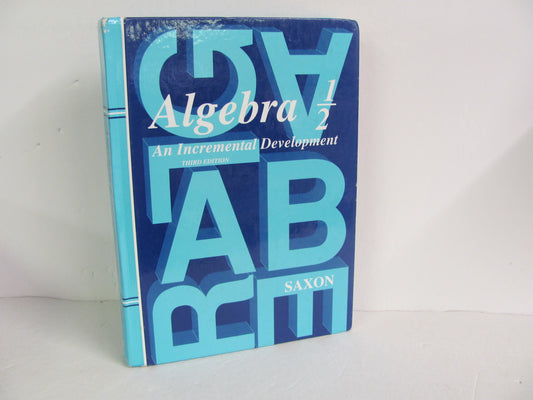 Algebra 1/2 Saxon Student Book Pre-Owned 8th Grade Mathematics Textbooks
