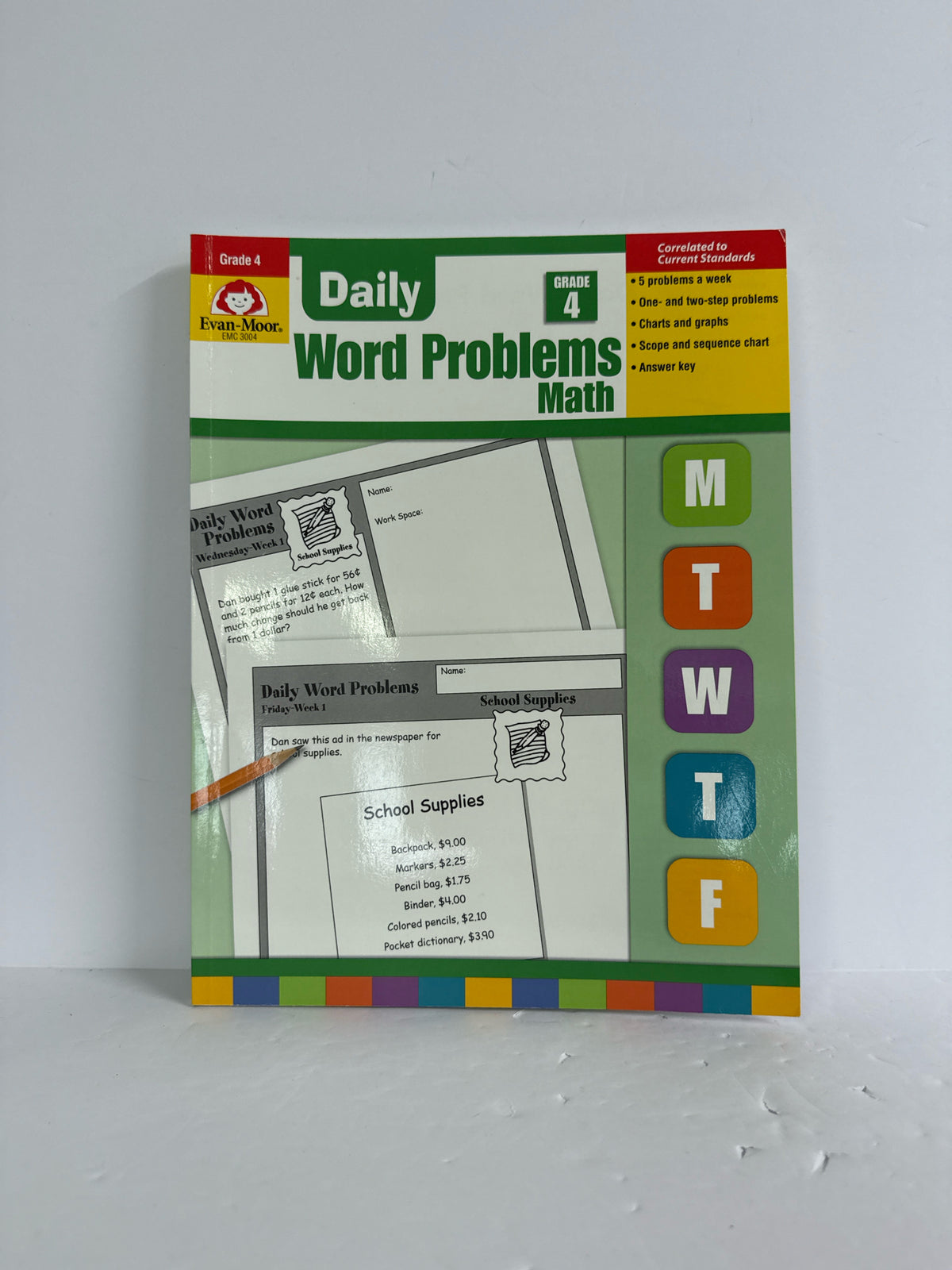 Daily Word Problems Evan-Moor Student Workbook Pre-Owned Mathematics Textbooks