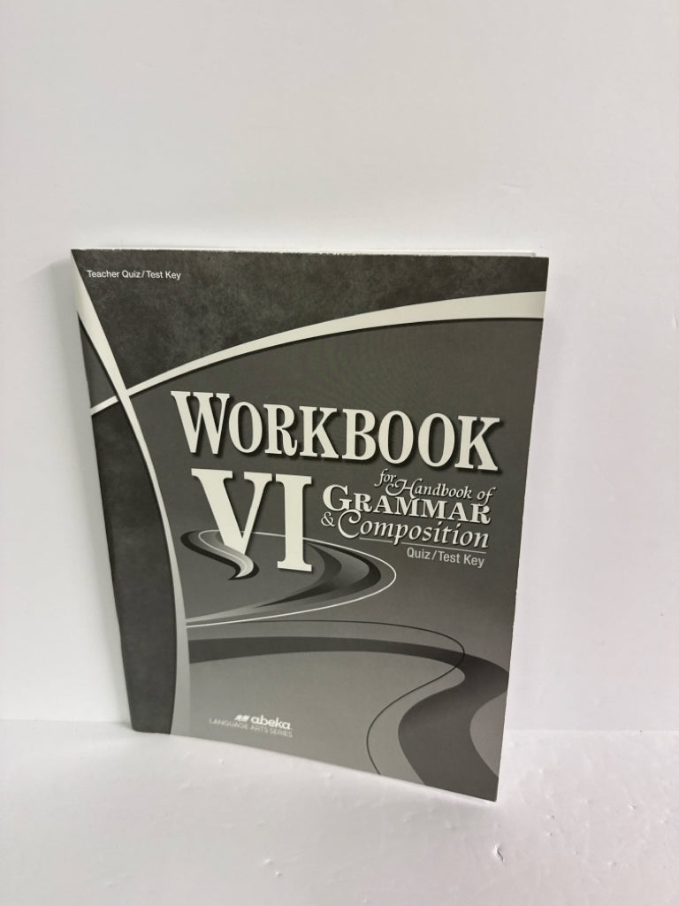 Workbook VI Abeka Quiz/Test Key  Pre-Owned 12th Grade Language Textbooks