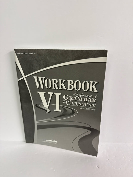 Workbook VI Abeka Quiz/Test Key  Pre-Owned 12th Grade Language Textbooks