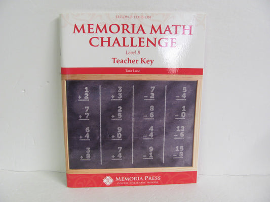 Memoria Math Challenge Level B Memoria Press Luse Mathematics Textbooks