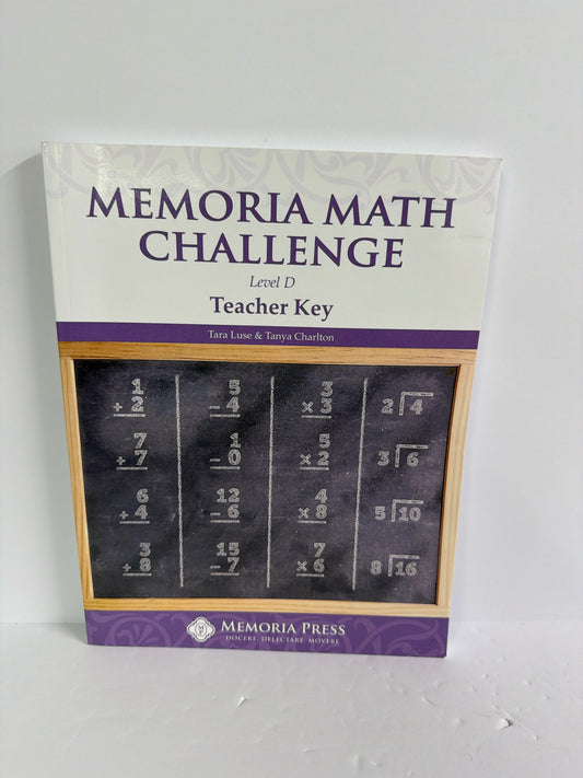Memoria Math Challenge Memoria Press Elementary Mathematics Textbooks