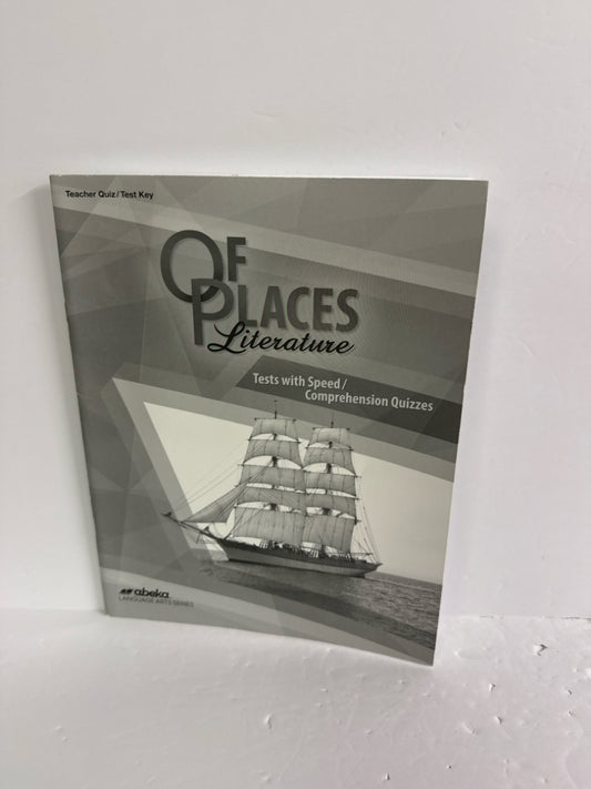 Of Places Literature Abeka Quiz/Test Key  Pre-Owned 8th Grade Language Textbooks