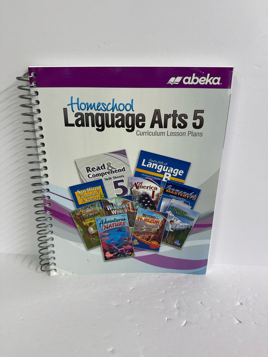 Language Arts 5 Abeka Curriculum/Lesson Plan Pre-Owned Language Textbooks