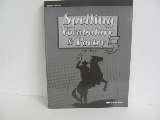 Spelling Vocabulary & Poetry Abeka Test Key Pre-Owned Spelling/Vocabulary Books