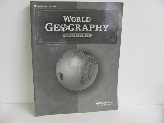 World Geography Abeka Quiz/Test Key  Pre-Owned 9th Grade History Textbooks