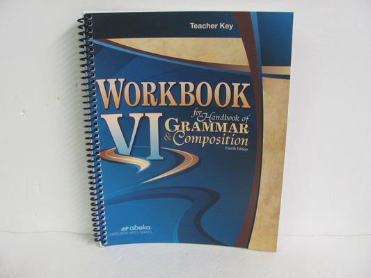 Workbook VI Abeka Teacher Key  Pre-Owned 12th Grade Language Textbooks