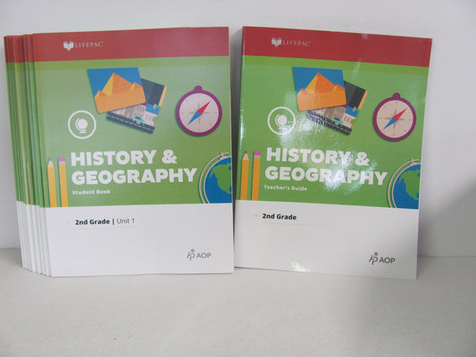 History & Geography Alpha Omega Set  Pre-Owned 2nd Grade History Textbooks
