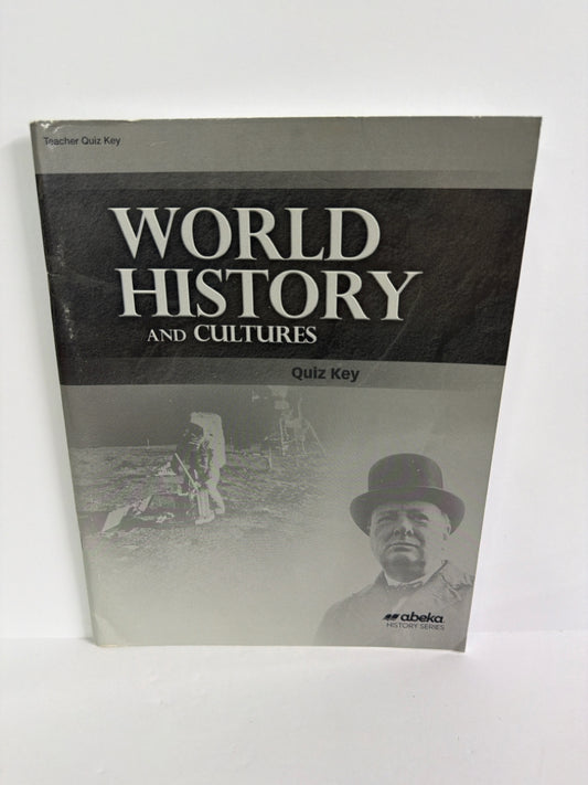 World History and Cultures Abeka Quiz Key Pre-Owned 10th Grade History Textbooks