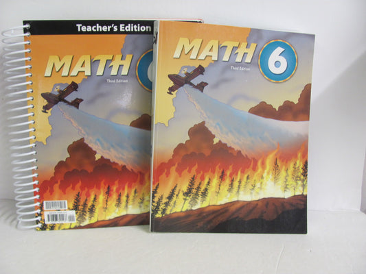 Math 6 BJU Press Set  Pre-Owned 6th Grade Mathematics Textbooks