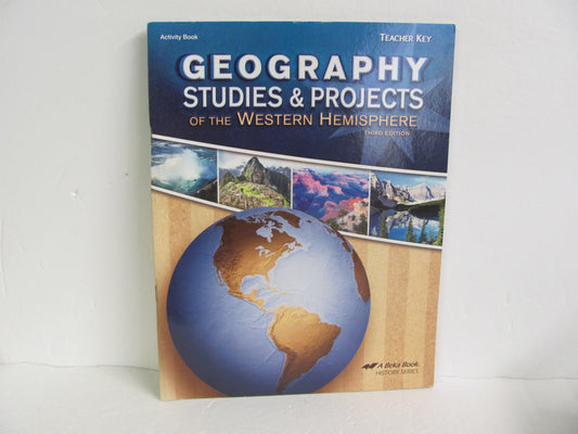 Geography Studies & Projects Abeka Teacher Key  Pre-Owned History Textbooks