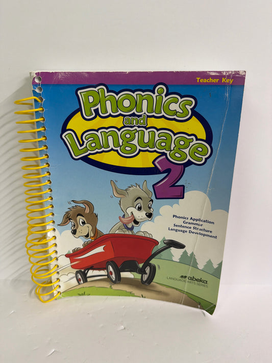 Phonics and Language 2 Abeka Teacher Key  Pre-Owned 2nd Grade Language Textbooks