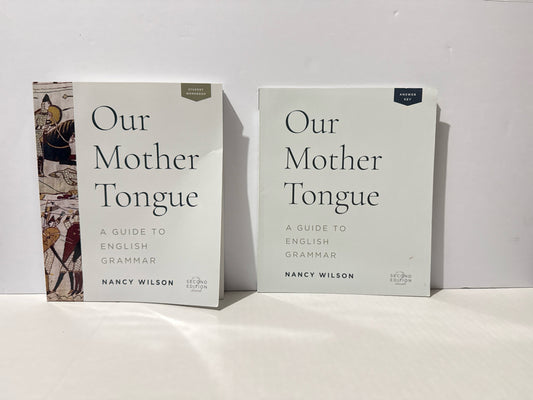 Our Mother Tongue Canon Press Answer Key  Pre-Owned Classical Education