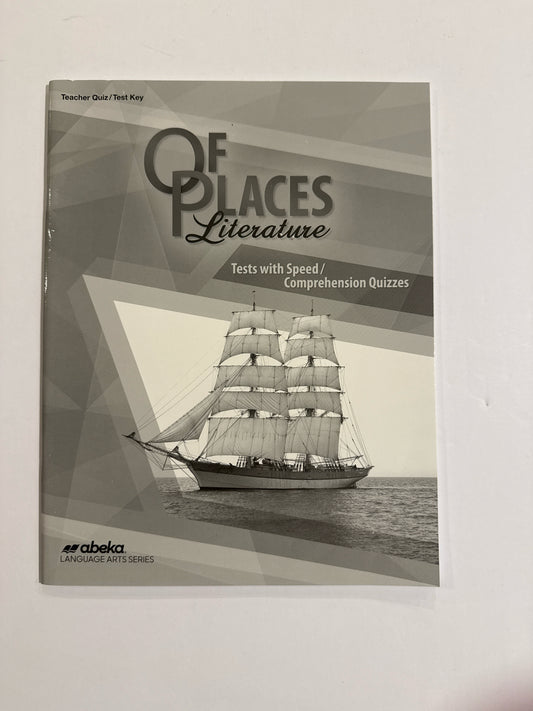 Of Places Abeka Test/Quiz Key  Pre-Owned 8th Grade Literature