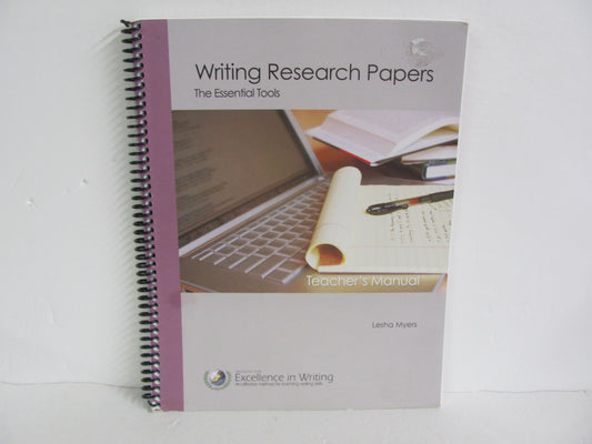 Writing Research Papers IEW Teacher Manual  Pre-Owned Creative Writing Books
