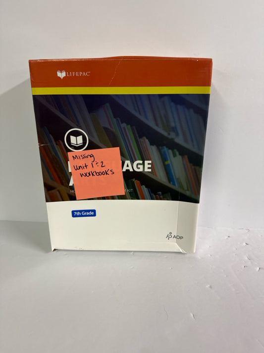 Lifepac Language Alpha Omega Set  Pre-Owned 7th Grade Language Textbooks